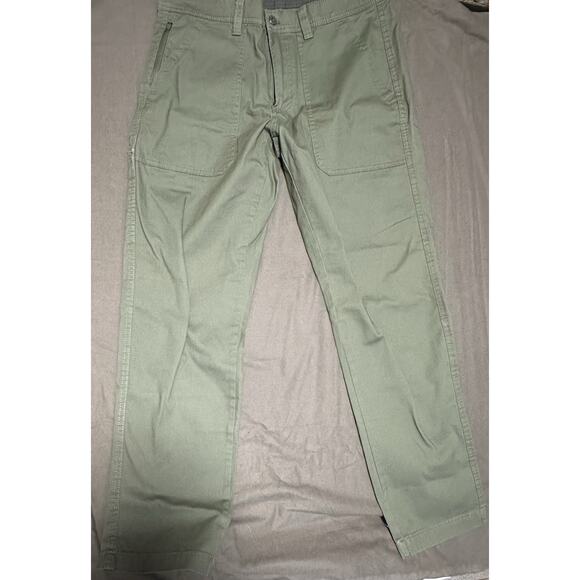 WP Weatherproof Men’s Flex Waist Trail Utility Pant Straight Green 34x30 Stretch - Picture 1 of 3